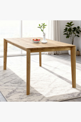 Massiver Esstisch Eichenholz 180x90 cm geölt natur